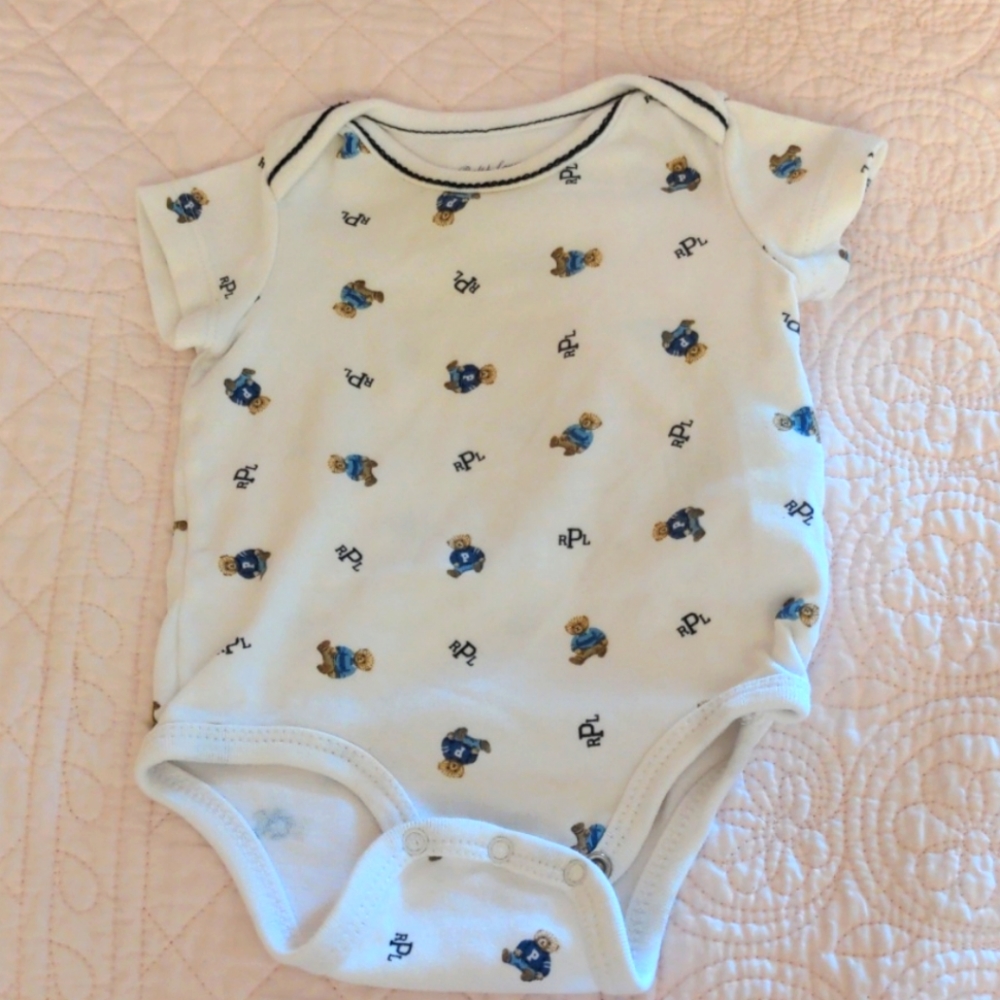 3 month old Ralph Lauren bear onsie